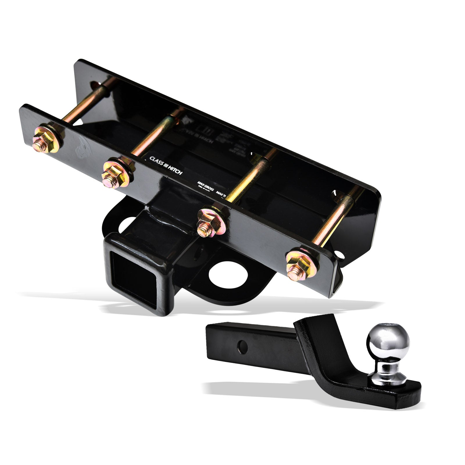 2007-2018 Jeep Wrangler Class 3 Trailer Hitch w/ Ball Mount - CURT