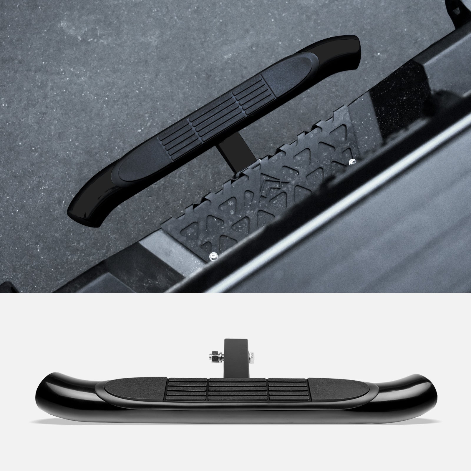 Universal 2" Hitch Receiver 3" Steel Rear Hitch Step - Black