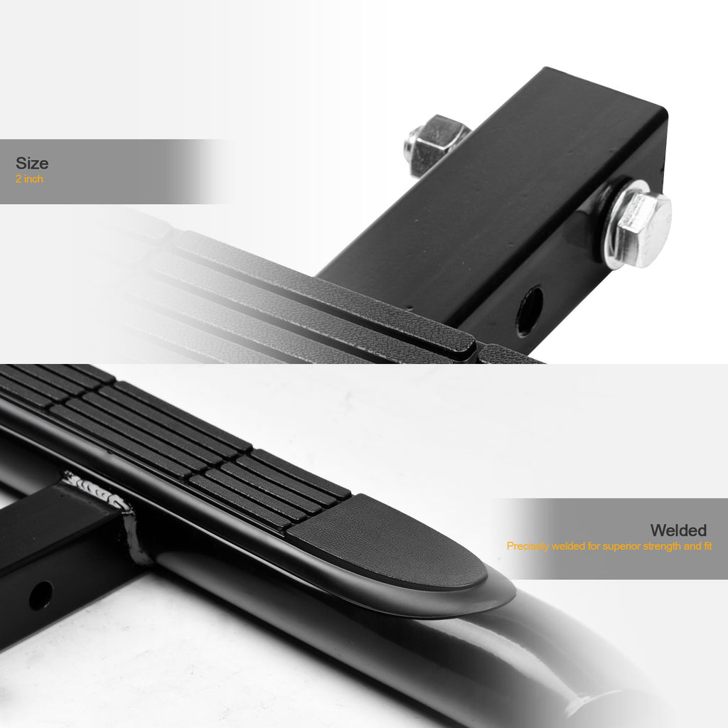 Universal 2" Hitch Receiver 3" Steel Rear Hitch Step - Black