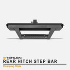 Universal 2" Receiver Dropping Style Rear Hitch Step - Matte Black