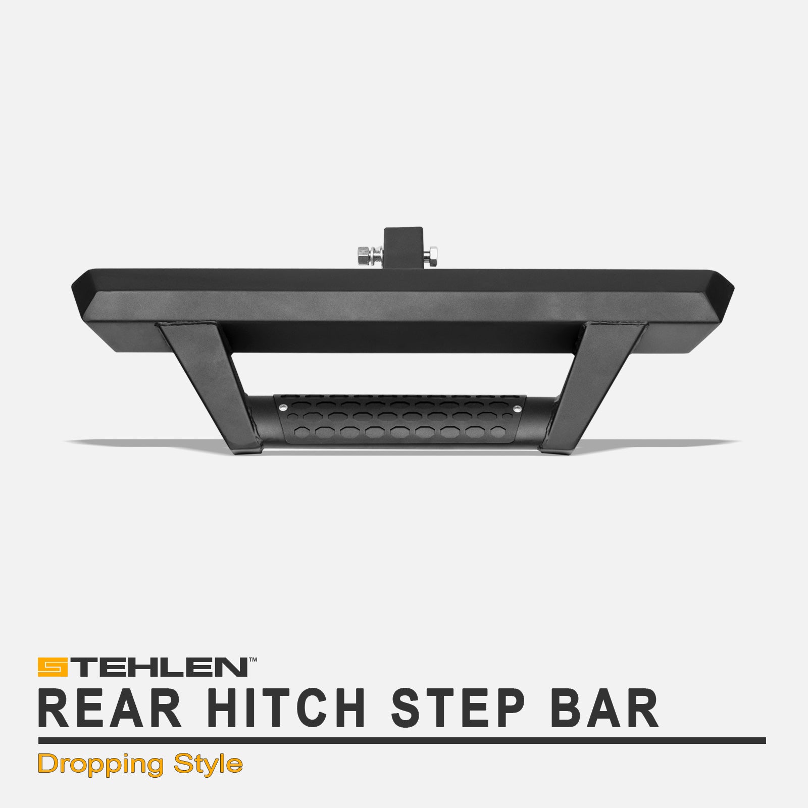 Universal 2" Receiver Dropping Style Rear Hitch Step - Matte Black