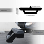 Universal 2" Receiver Dropping Style Rear Hitch Step - Matte Black